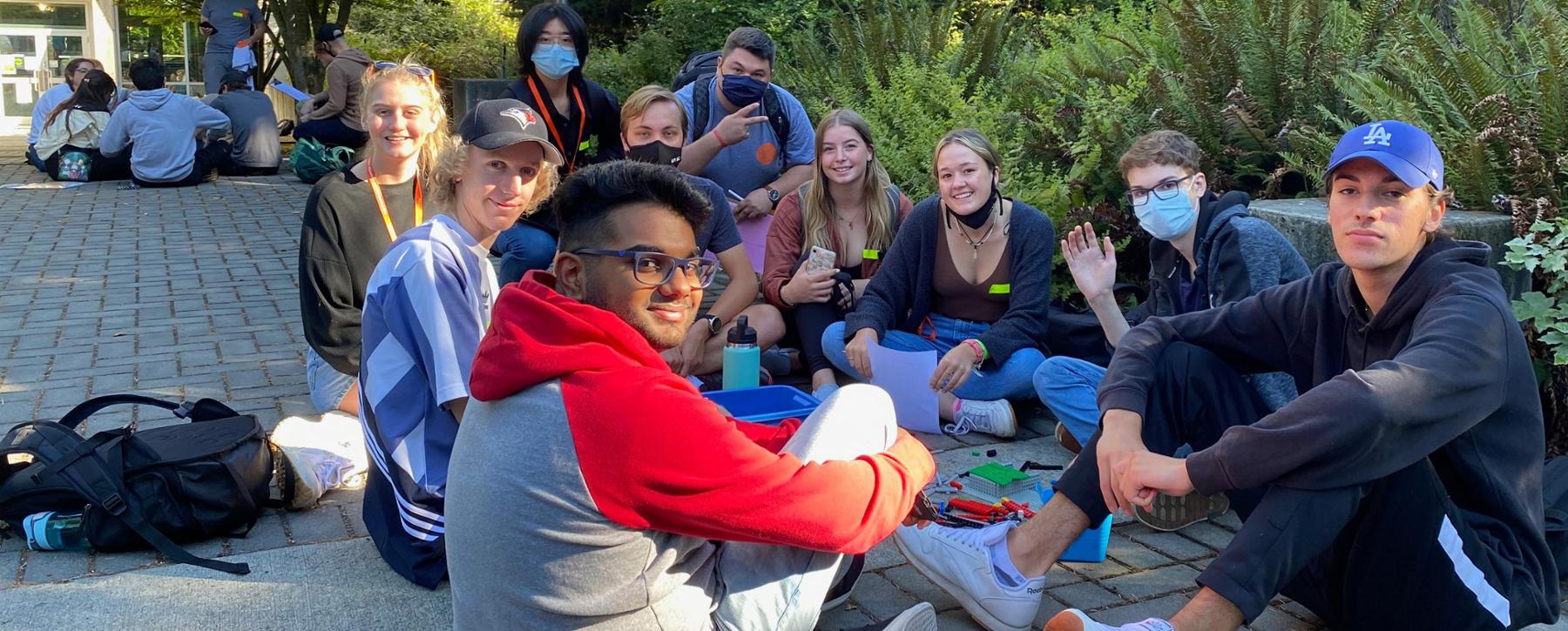 group of students sitting