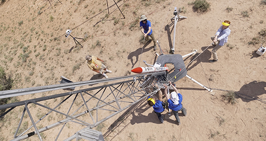 UVic Rocketry Club ready for launch during a competition in New Mexico.