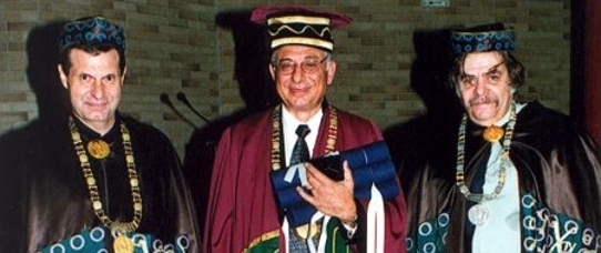 Dr. Andreas Antoniou being awarded a Doctorate Honoris Causa degree from the Metsovio National Technical University of Greece