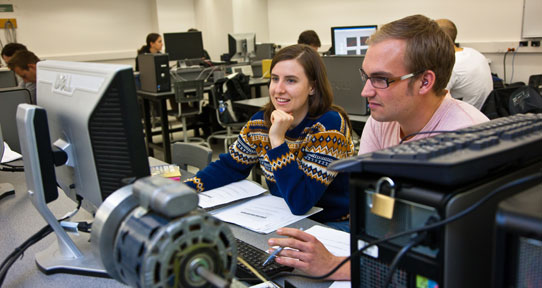 Students in Instrumentation/Controls/Materials Laboratory