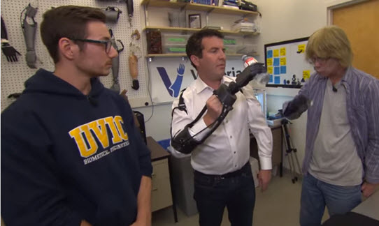 Rick Mercer Test Drives Prosthetic Arm