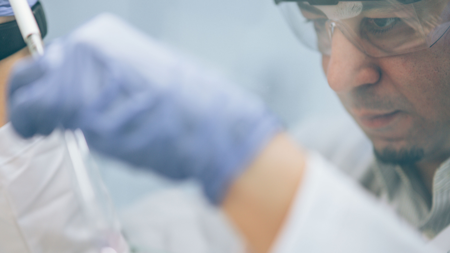 man working in lab