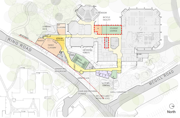 A map of the level 1 floor plans for the NCIL.
