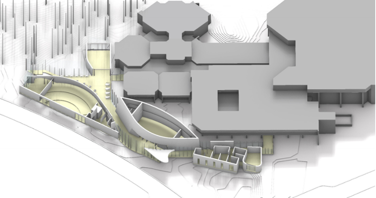 A 3-dimensional rendering of the NCIL with the floor exposed.