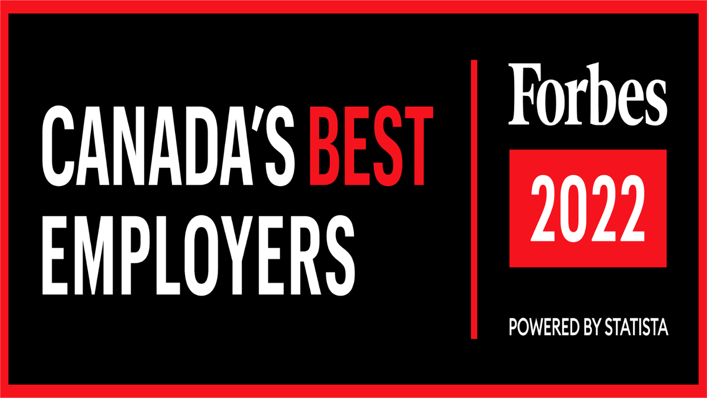 Forbes 2022 Canada's Best Employers logo.
