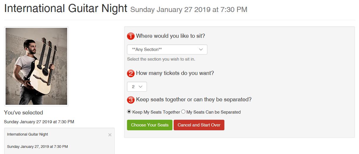 Seat selection 1