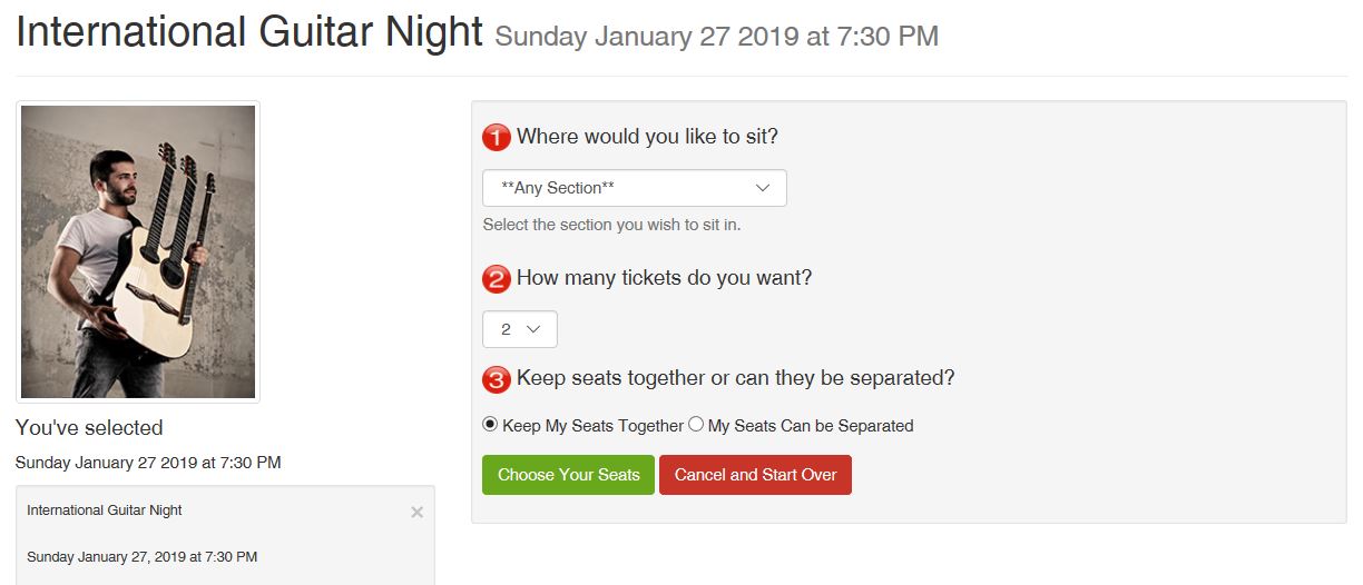 Seat selection 1