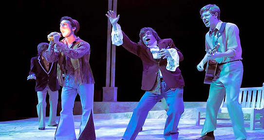 Theatre students on stage