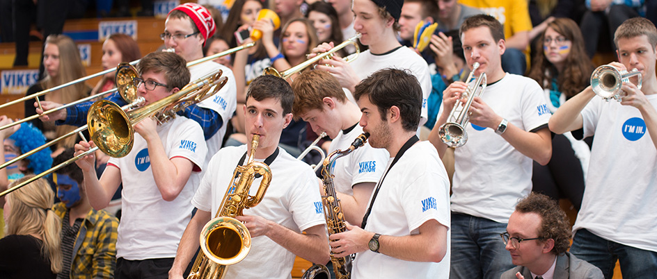 Band plays for sports event