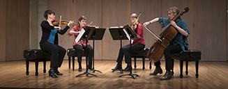 String quartet performing