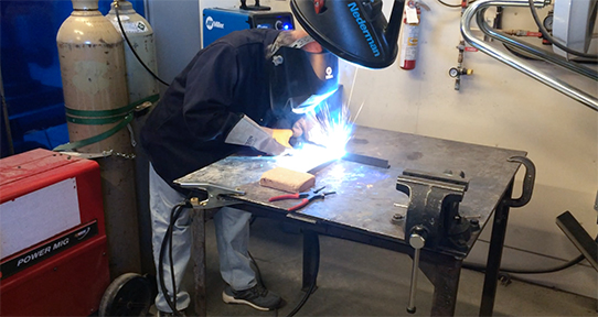 Metal shop welding