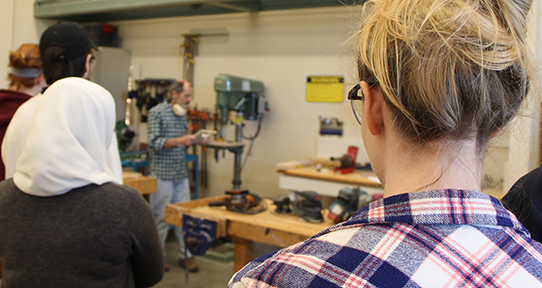 Teaching in the shop