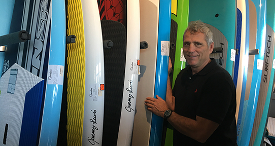 Gerald Hartwig with paddle boards