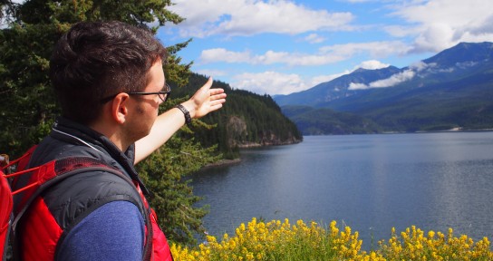 Nathaniel looking at the view