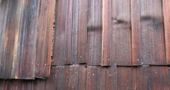 Cedar shack wall