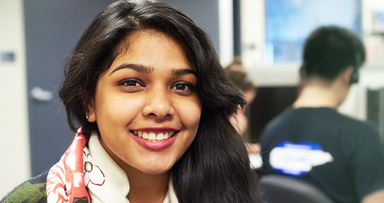 Adhira in the call centre