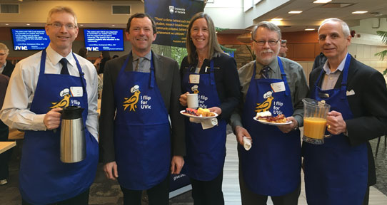 UVic managers and executive serve breakfast