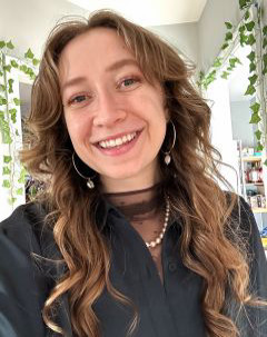 woman with curly hair