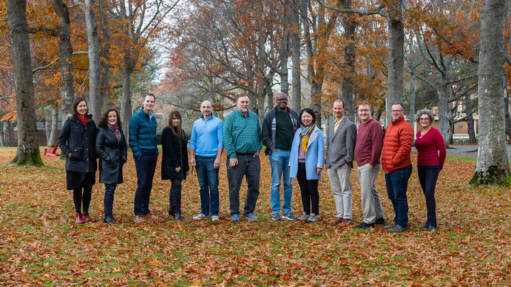 Group picture of the CSSI research fellows outside in the UVic quad