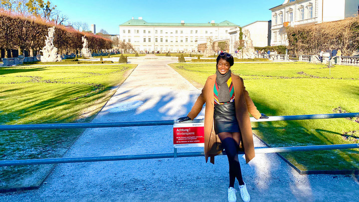 Yinka Fasheun visiting Austria during her MGB program