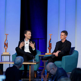 Tiny's Andrew Wilkinson and Chris Sparling talk on stage at DEYA 2025