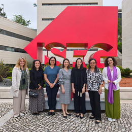 Staff from the Gustavson School of the Business with staff from ISEG