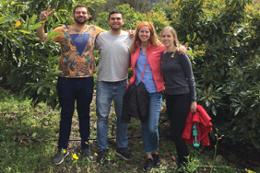 Saleh Jairoudi (left) on a field trip during consulting project with a Peruvian agricultural co-op