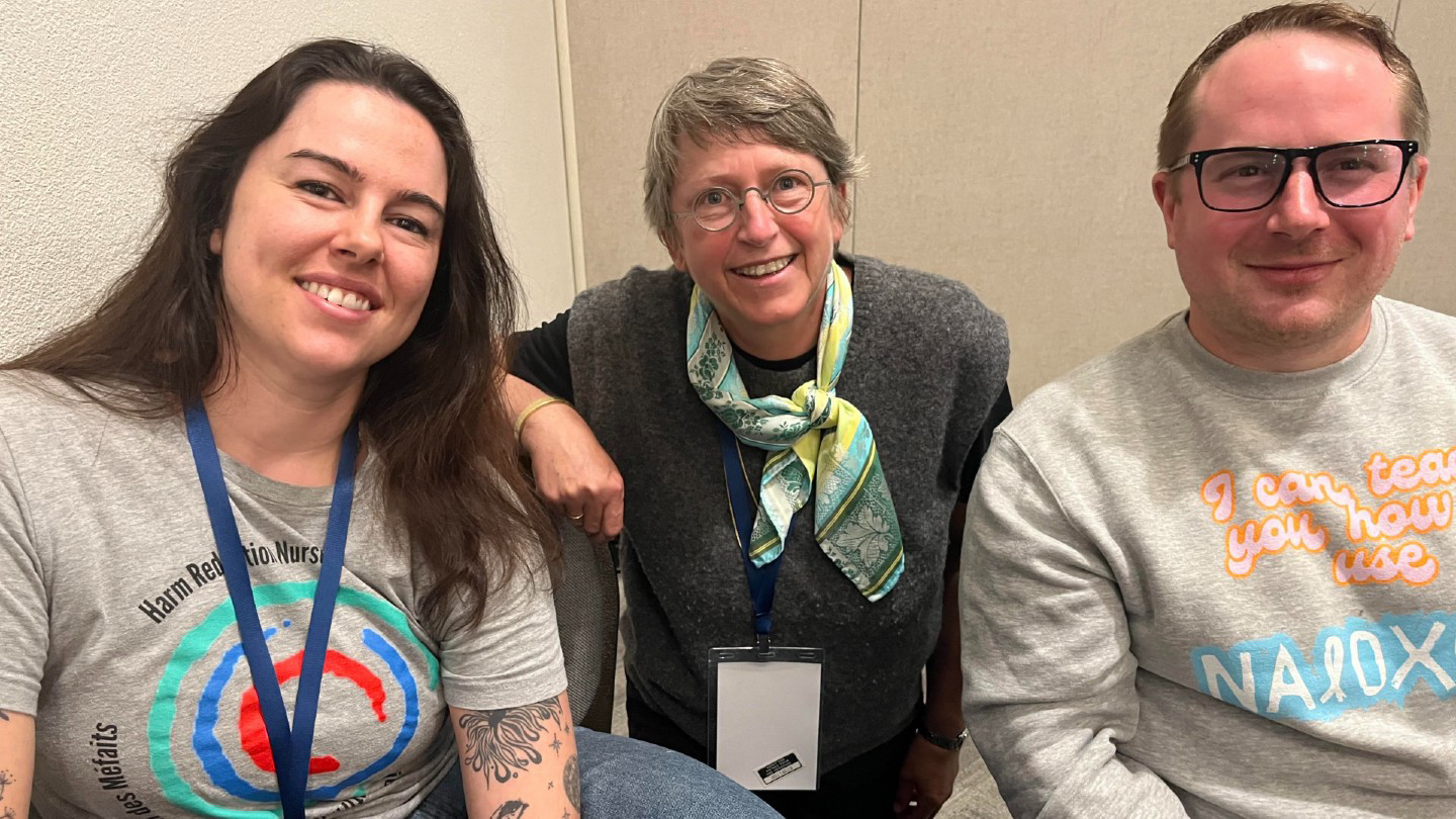 Corey Ranger, Meaghan Brown and Vera Caine pictured at a recent Canadian Nurses Association Conference. 