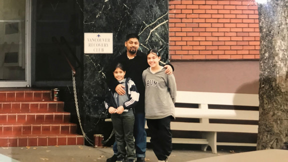 Kaitlyn Singh with her uncle and sister.
