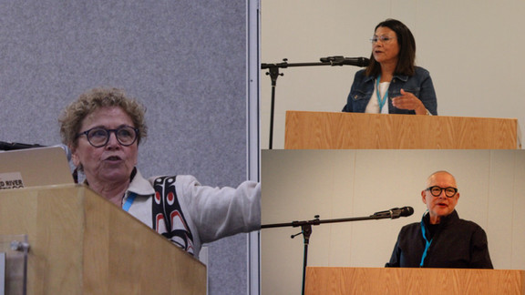 Verna St. Denis, David Newhouse and Jean Teillet presented at the symposium.
