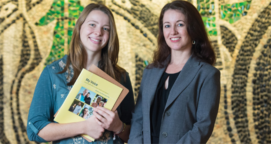 Budd and co-op supervisor Christine Young