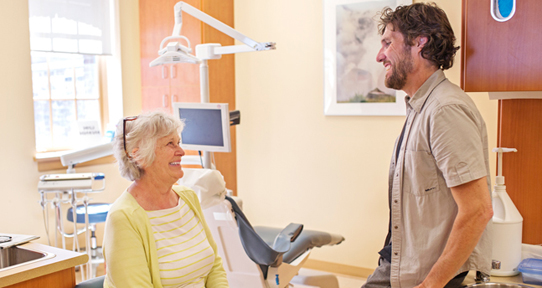 Wallace in a dental office
