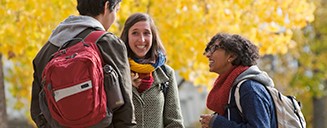 UVic students talking outside