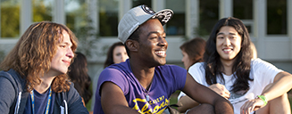 Students on the UVic campus