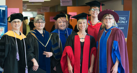 School of Nursing faculty with students at convocation