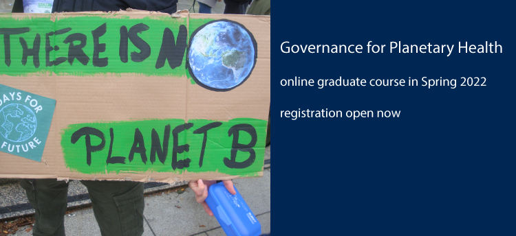 graduate online course in Planetary Health spring 2022