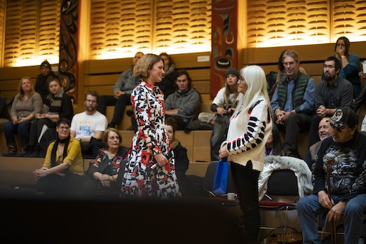 Asst. Professor Tamara Krawchenko (left) and Tsawout Elder Kathy Horne
