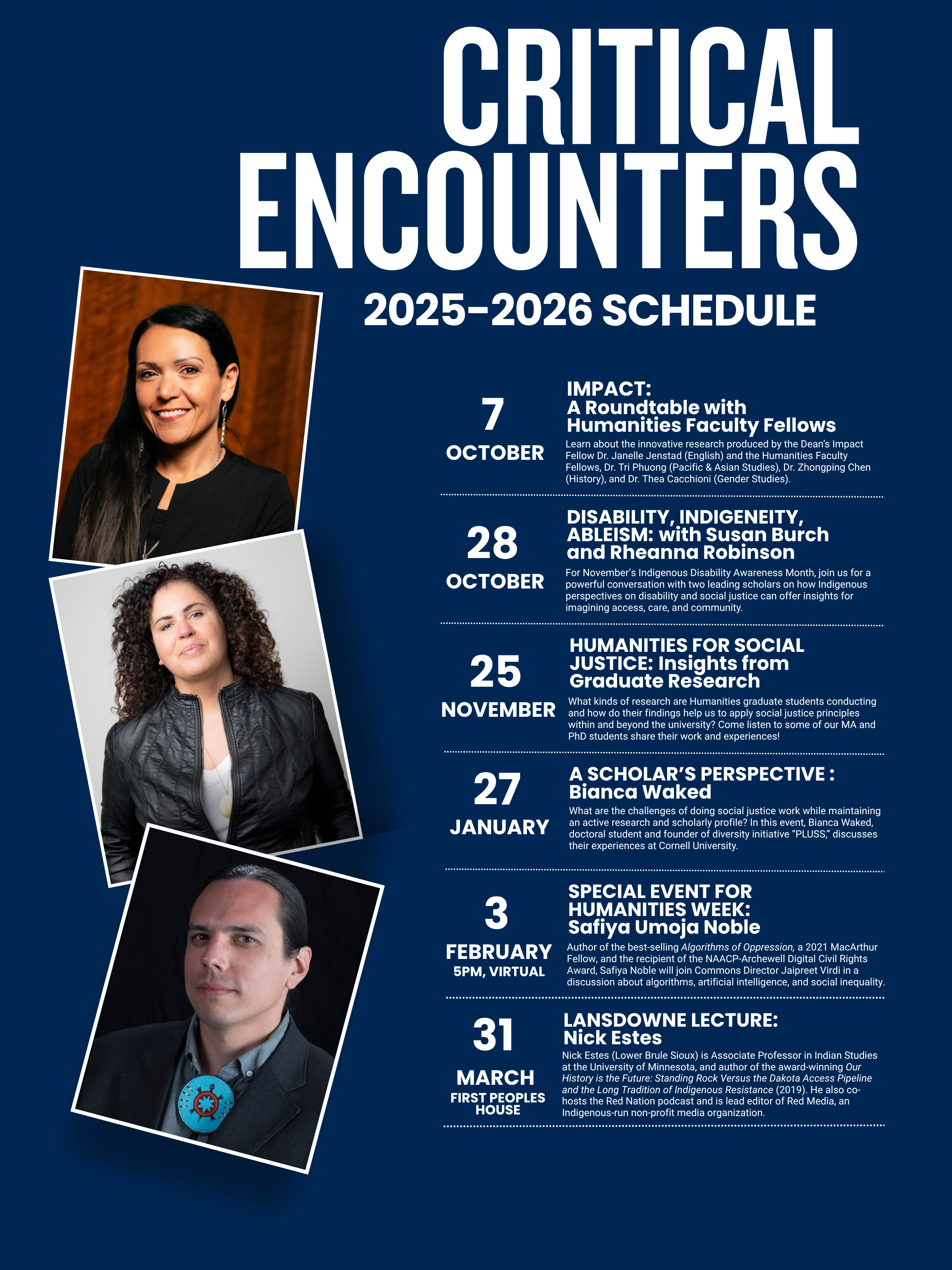 Critical Encounters Schedule