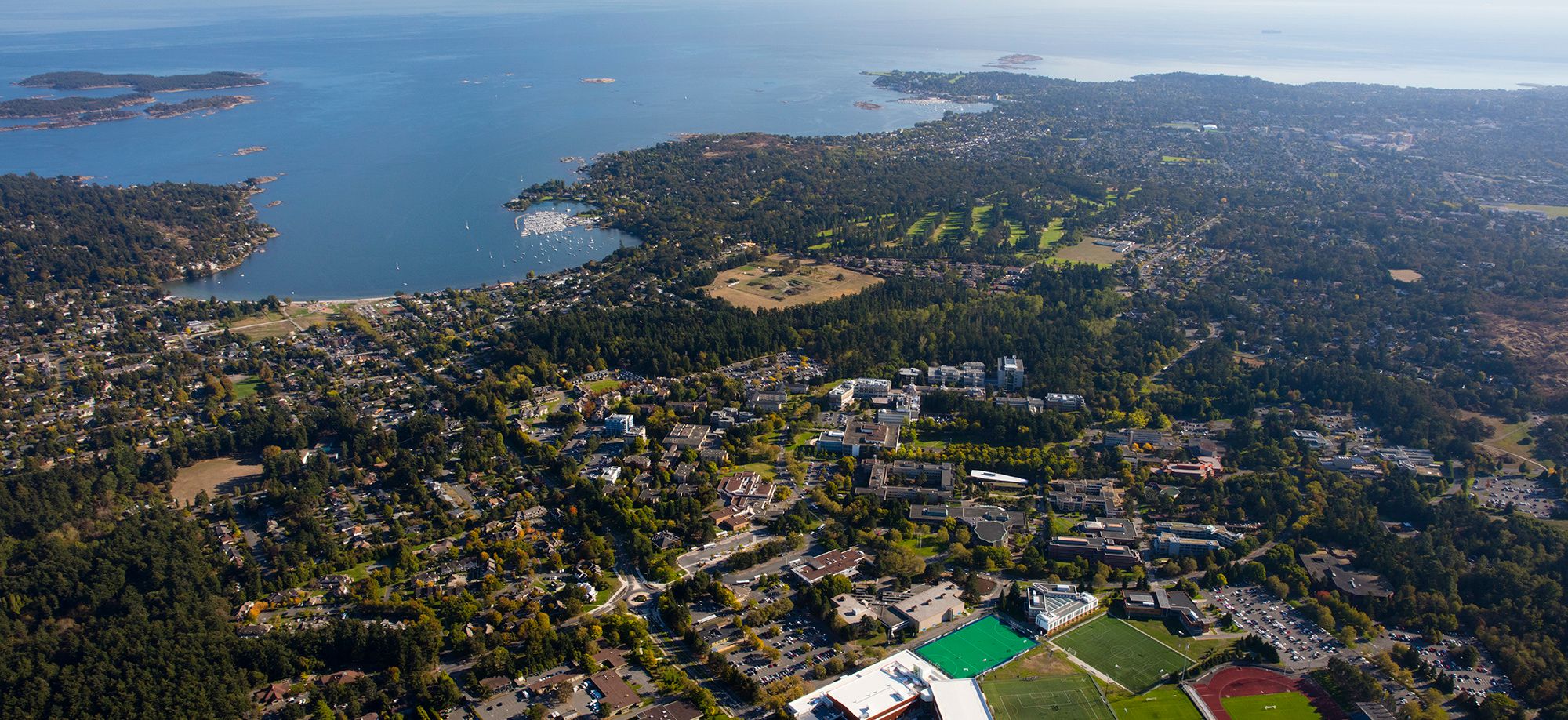 Ariel photo of the University of Victoria