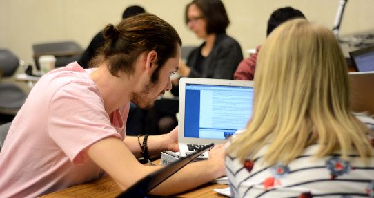 students studying at the university write in event