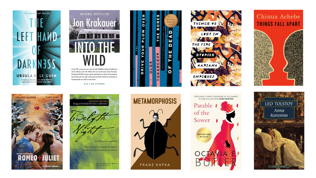 A selection of books taught in spring 2027