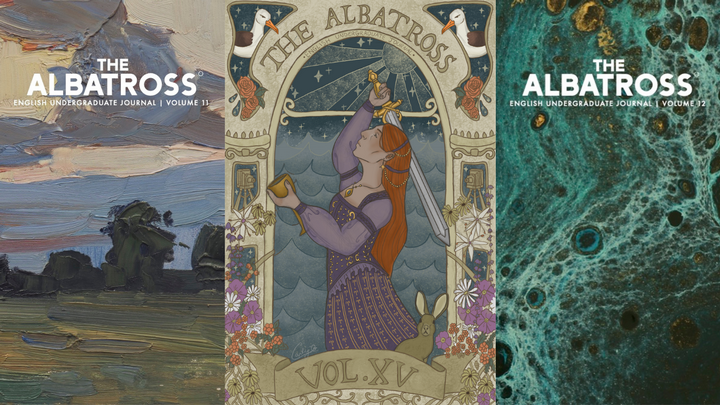 The covers of past issues of the Albatross