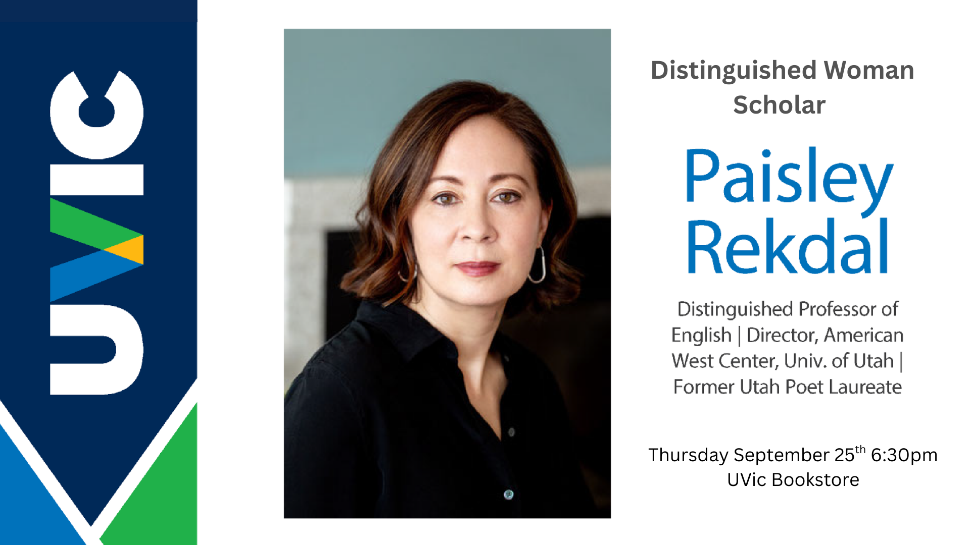 Poster of Distinguished Woman Scholar Paisley Rekdal
