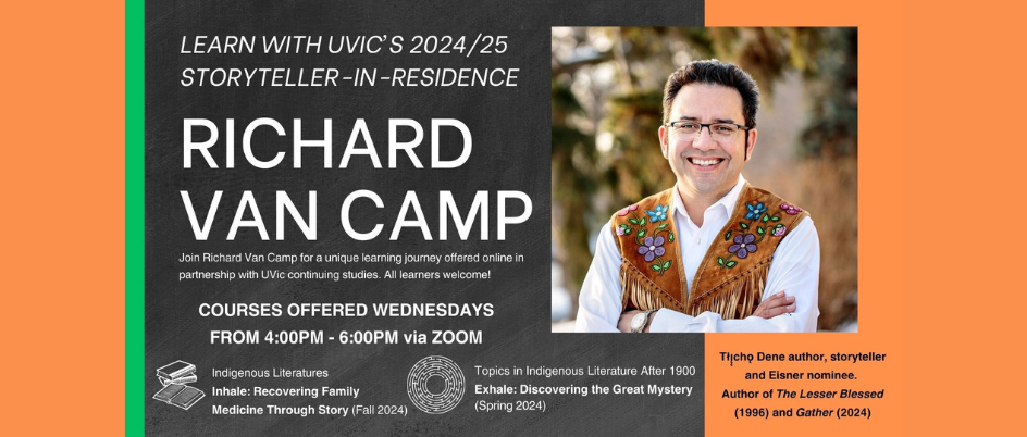 Photo of Richard Van Camp, our Storyteller-in-Residence