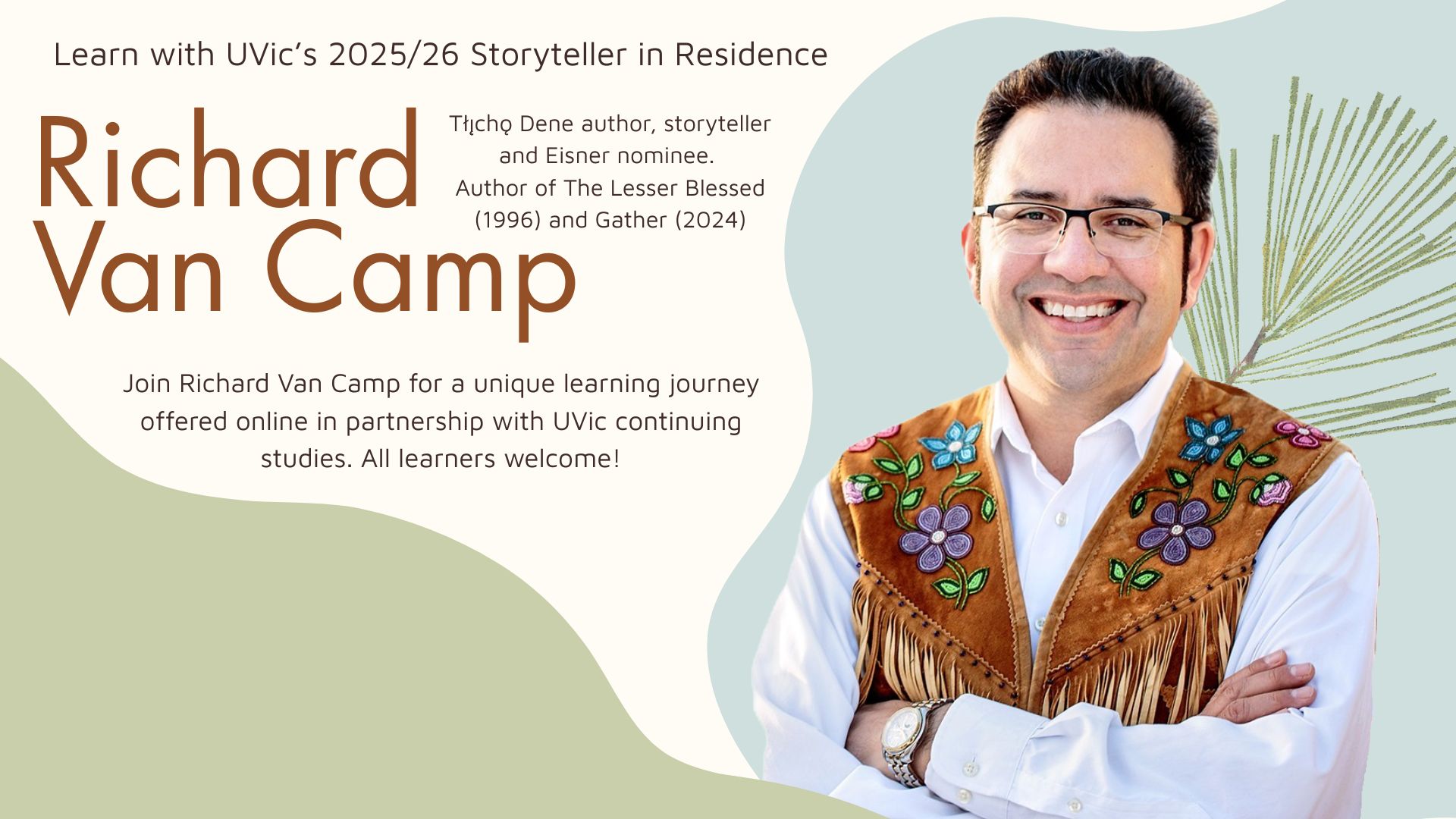 Photo of Richard Van Camp, our Storyteller-in-Residence