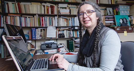 Hélène Cazes in her office