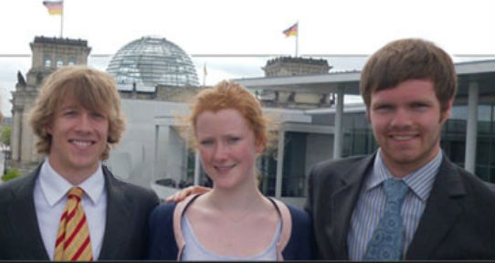 Nathan Horgan with friends in Berlin