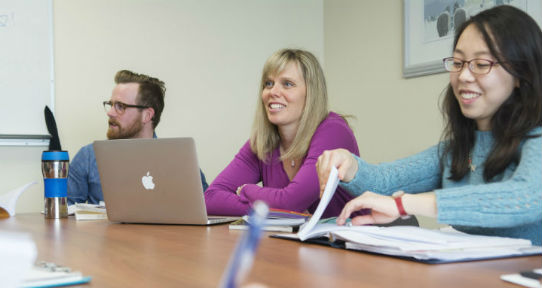 Megan with graduate students