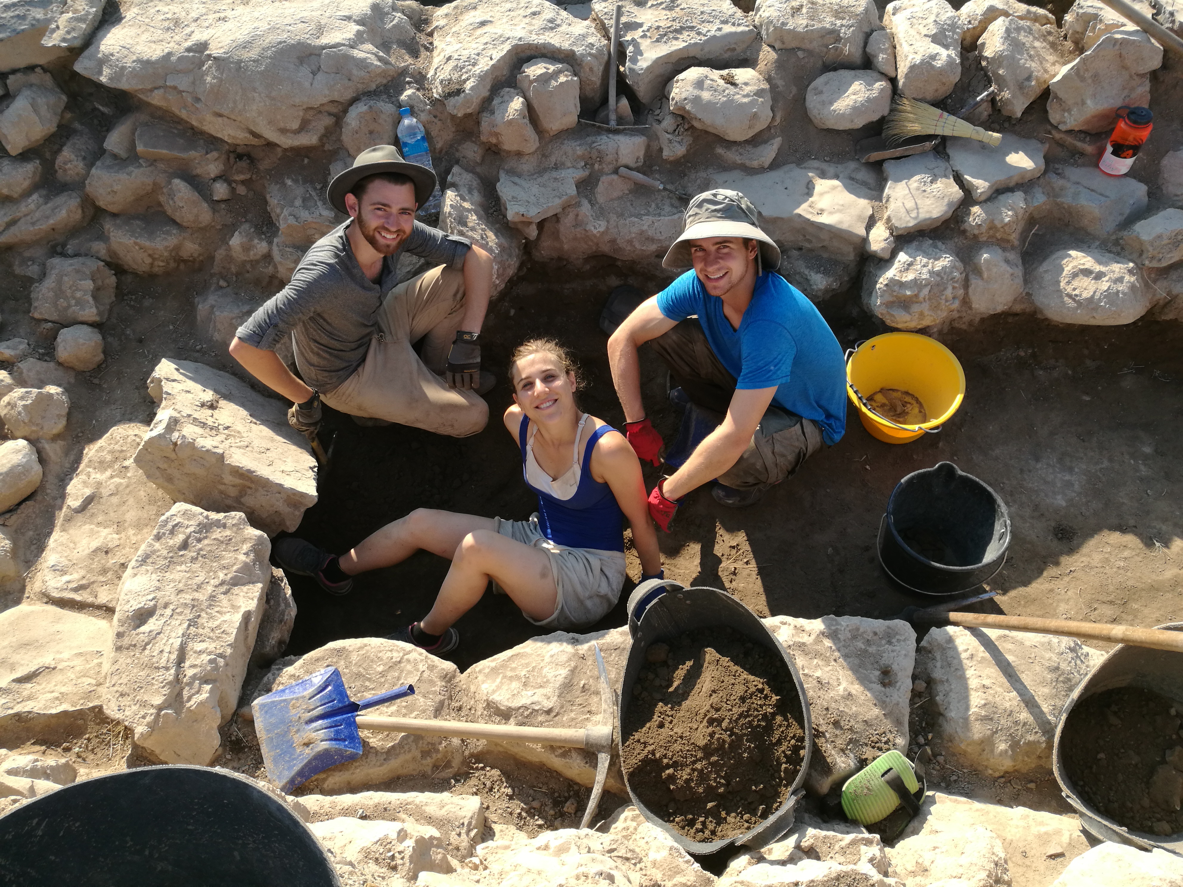 Students during a field school