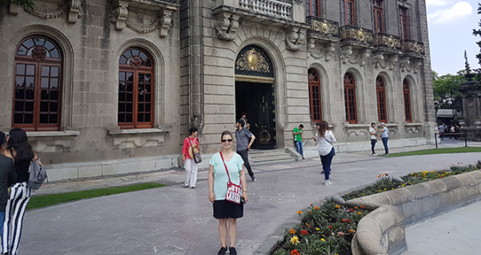 Angie Reamer at the Castillo de Chapultepec in Mexico City